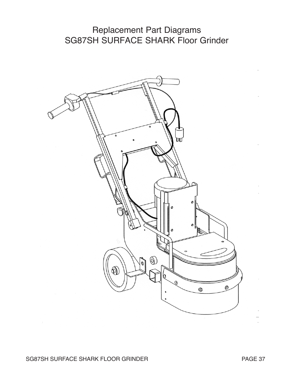 Marshalltown SG87SH SURFACE SHARK Floor Grinder User Manual | Page 37 / 52