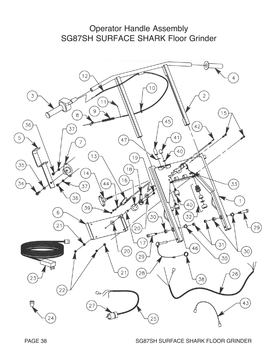 Marshalltown SG87SH SURFACE SHARK Floor Grinder User Manual | Page 38 / 52