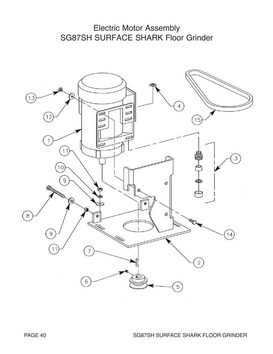Marshalltown SG87SH SURFACE SHARK Floor Grinder User Manual | Page 40 / 52