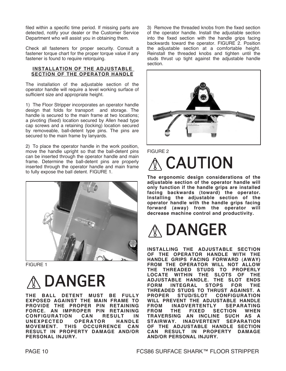Marshalltown FCS86 SURFACE SHARK Floor Stripper User Manual | Page 10 / 44