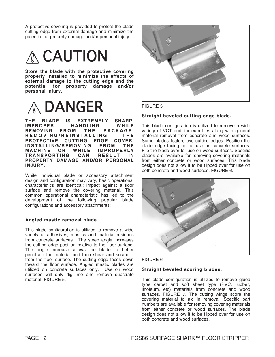 Marshalltown FCS86 SURFACE SHARK Floor Stripper User Manual | Page 12 / 44