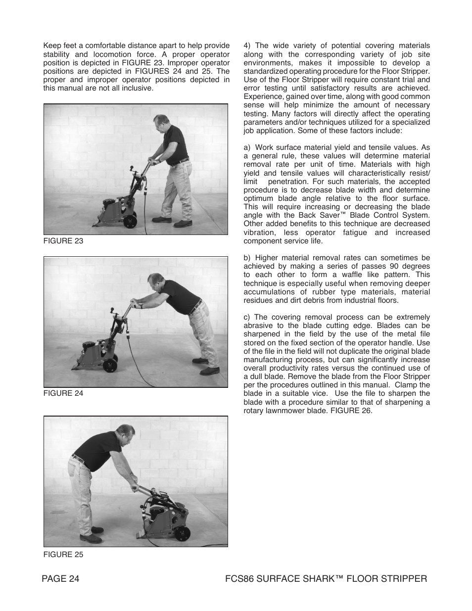 Marshalltown FCS86 SURFACE SHARK Floor Stripper User Manual | Page 24 / 44