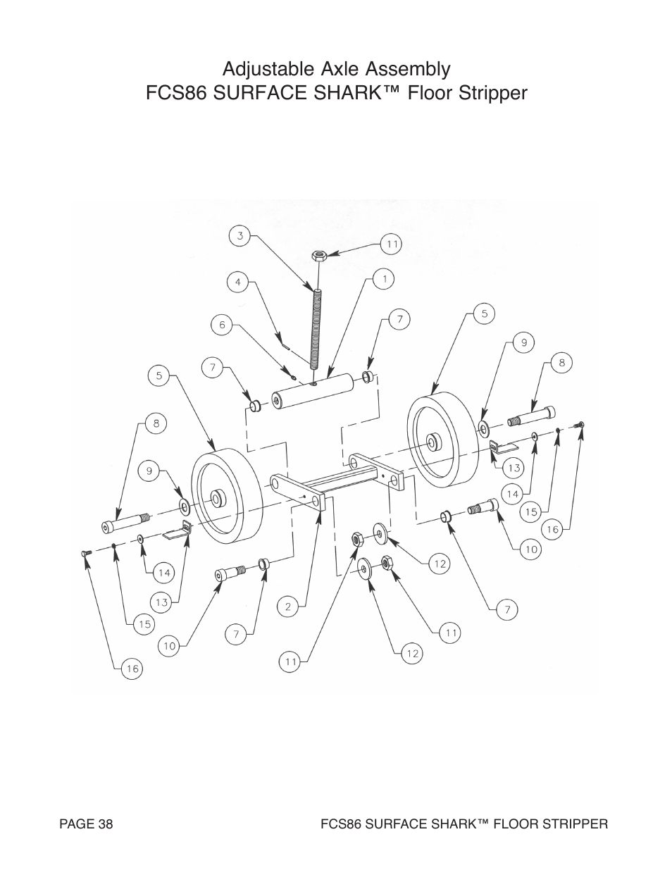 Marshalltown FCS86 SURFACE SHARK Floor Stripper User Manual | Page 38 / 44
