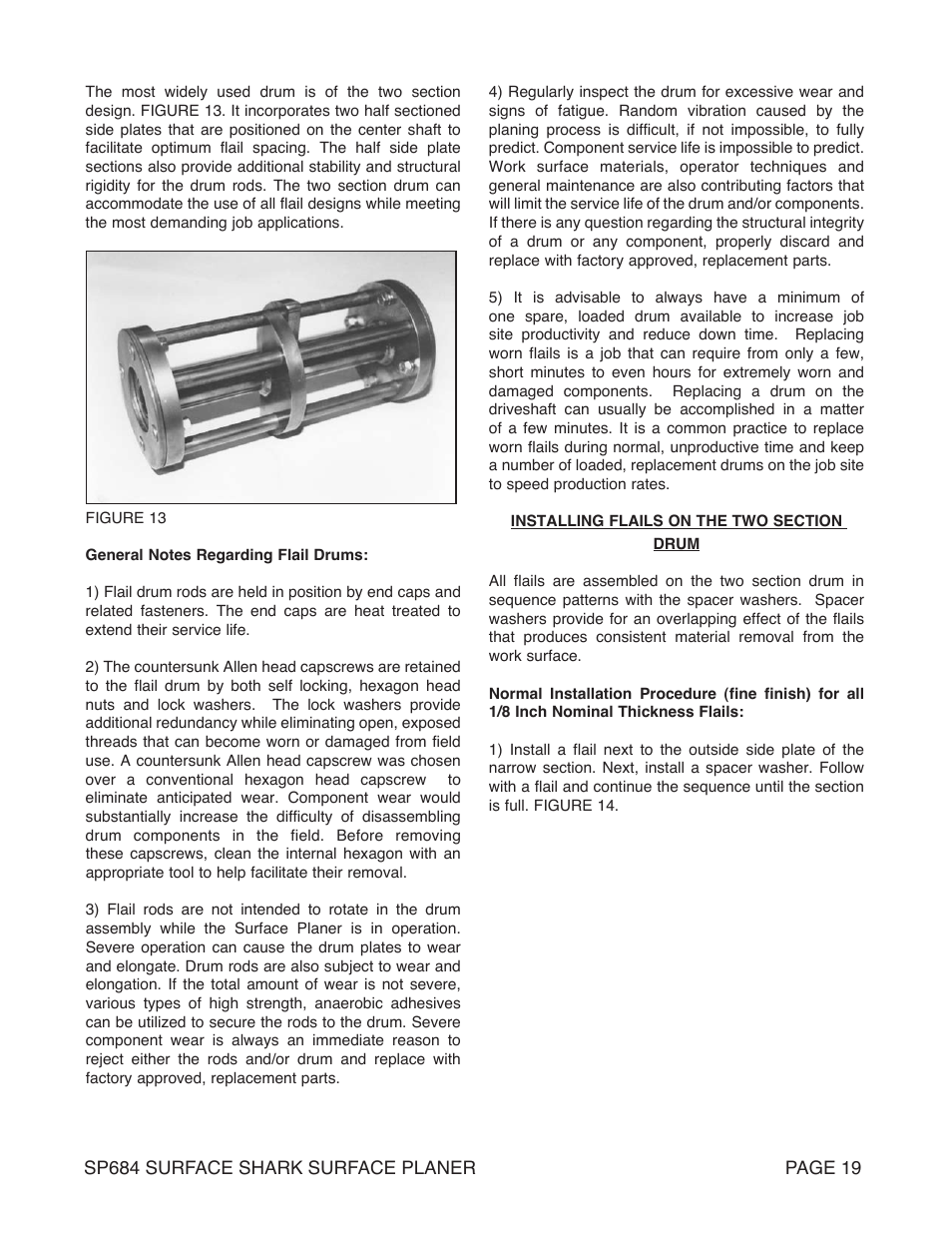 Marshalltown SP684 SURFACE SHARK Surface Planer User Manual | Page 19 / 60