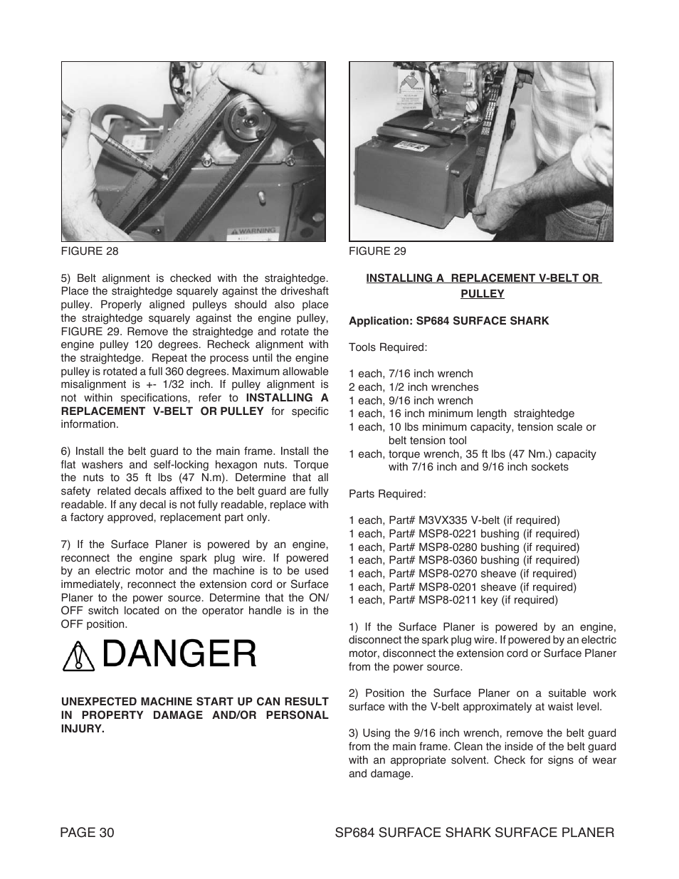 Marshalltown SP684 SURFACE SHARK Surface Planer User Manual | Page 30 / 60