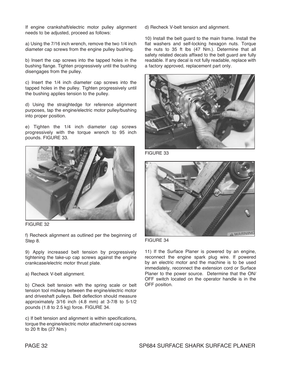 Marshalltown SP684 SURFACE SHARK Surface Planer User Manual | Page 32 / 60