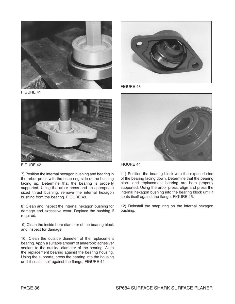 Marshalltown SP684 SURFACE SHARK Surface Planer User Manual | Page 36 / 60