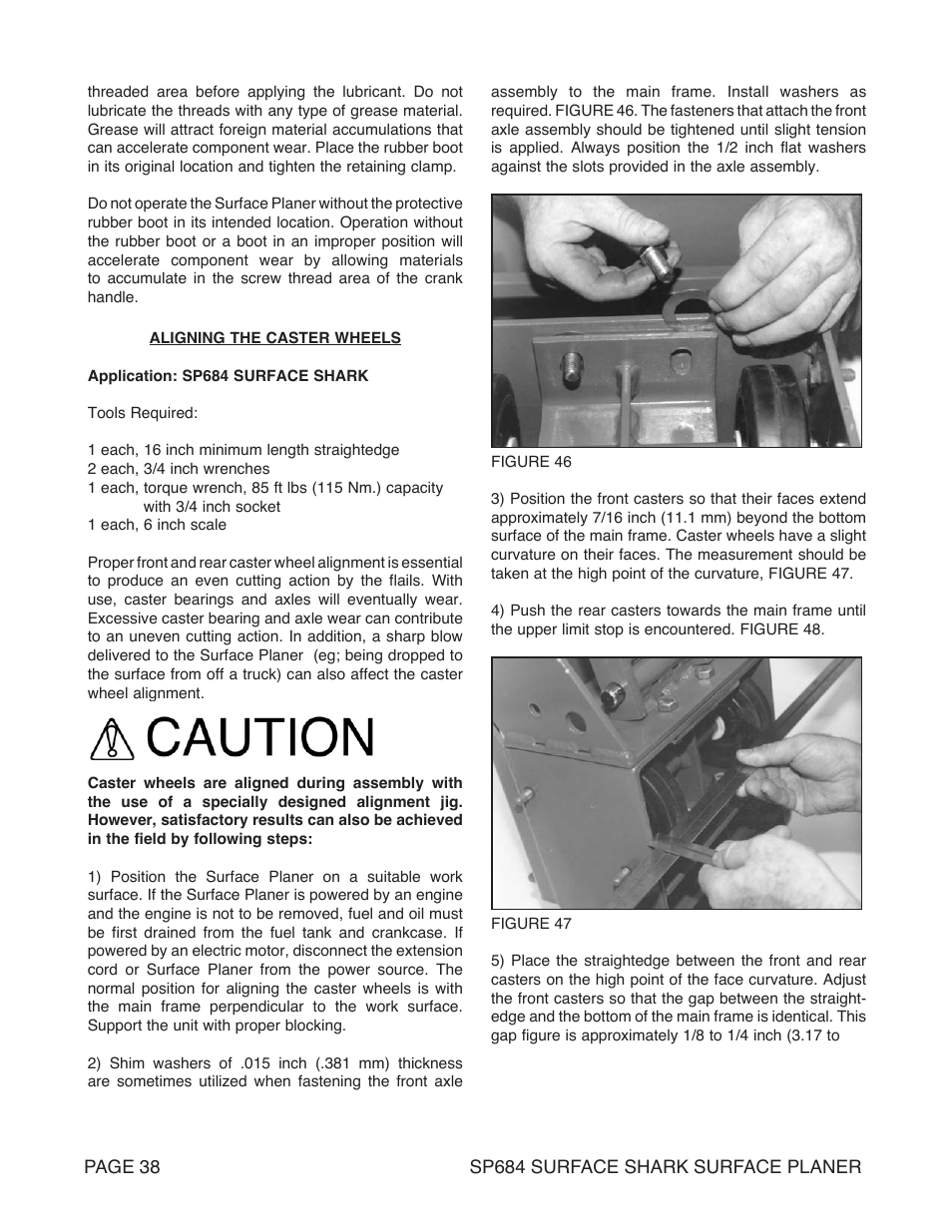 Marshalltown SP684 SURFACE SHARK Surface Planer User Manual | Page 38 / 60