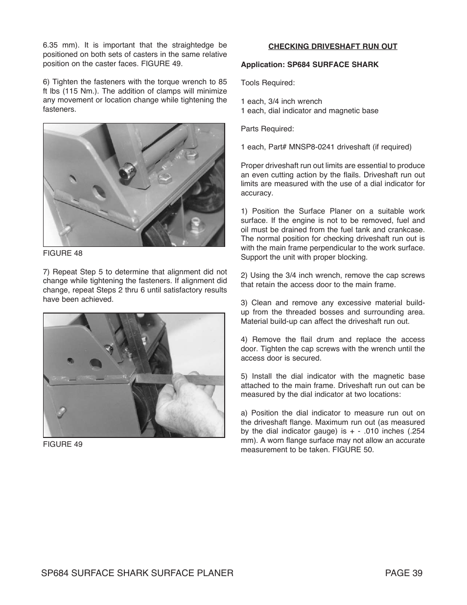 Marshalltown SP684 SURFACE SHARK Surface Planer User Manual | Page 39 / 60