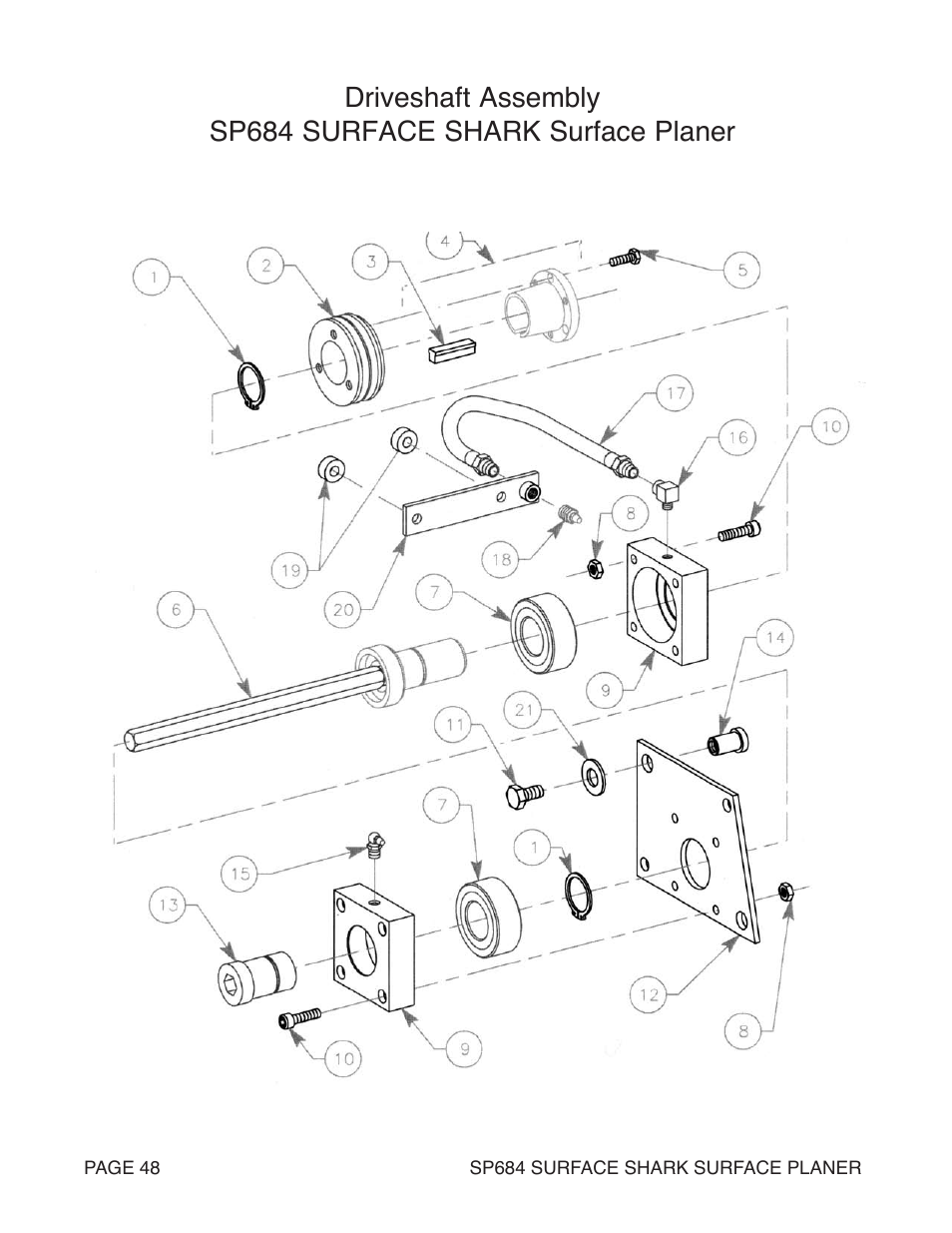 Marshalltown SP684 SURFACE SHARK Surface Planer User Manual | Page 48 / 60