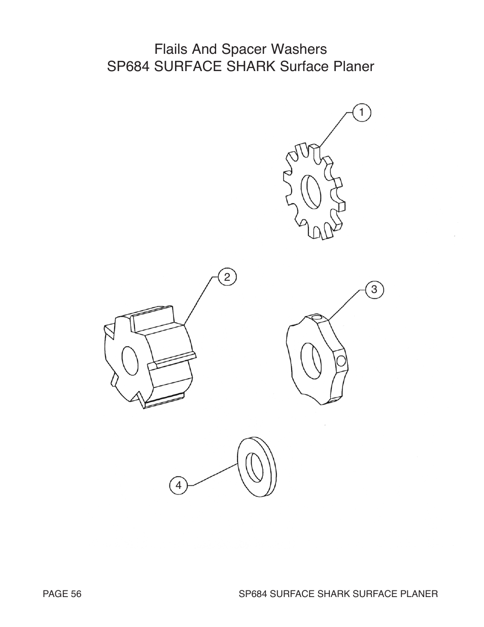 Marshalltown SP684 SURFACE SHARK Surface Planer User Manual | Page 56 / 60