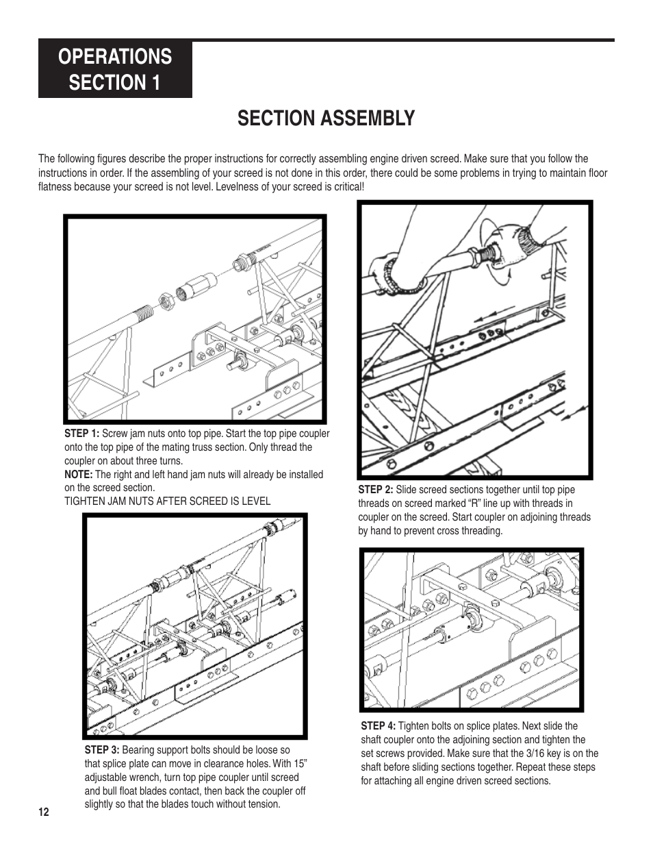 Marshalltown Truss Screed User Manual | Page 12 / 28