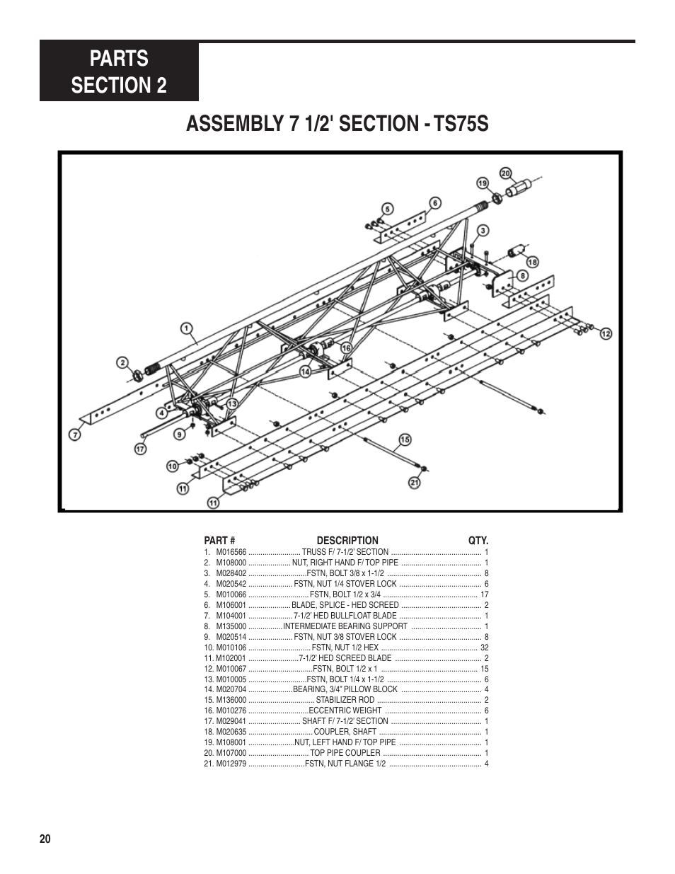 Marshalltown Truss Screed User Manual | Page 20 / 28