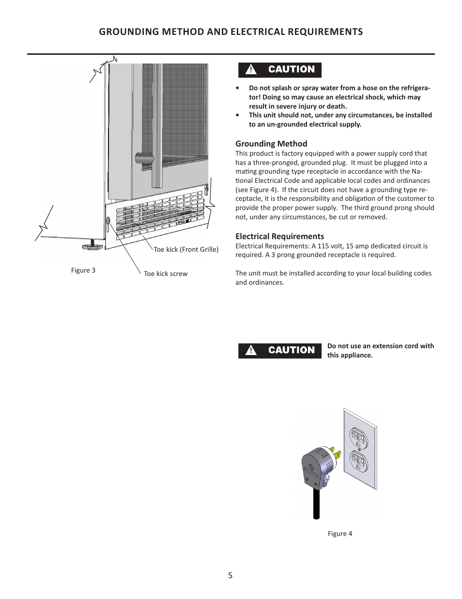 Grounding method and electrical requirements | MARVEL Scientific 8CARM User Manual | Page 5 / 20