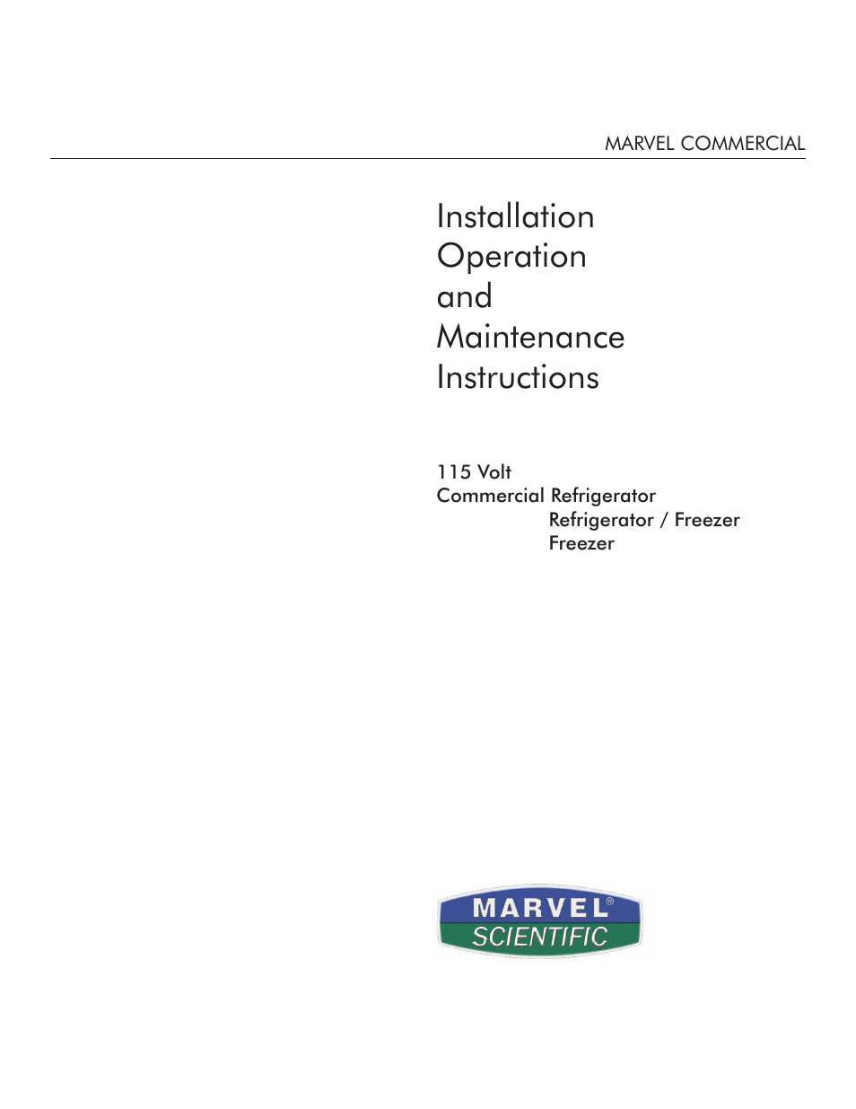 MARVEL Scientific 6FAR User Manual | 12 pages