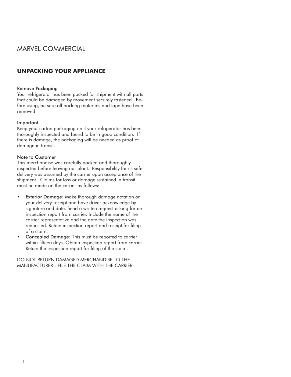 Marvel commercial | MARVEL Scientific 6FAR User Manual | Page 2 / 12