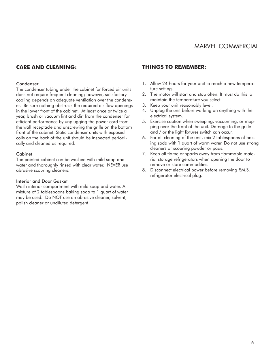 Marvel commercial | MARVEL Scientific 6FAR User Manual | Page 7 / 12
