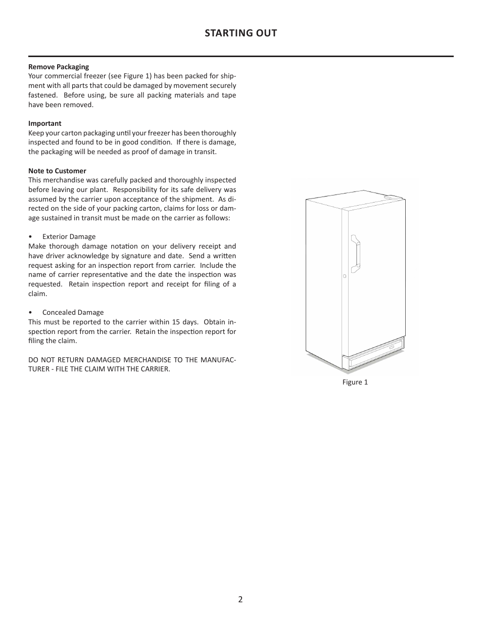 Starting out | MARVEL Scientific 17CAF User Manual | Page 2 / 36