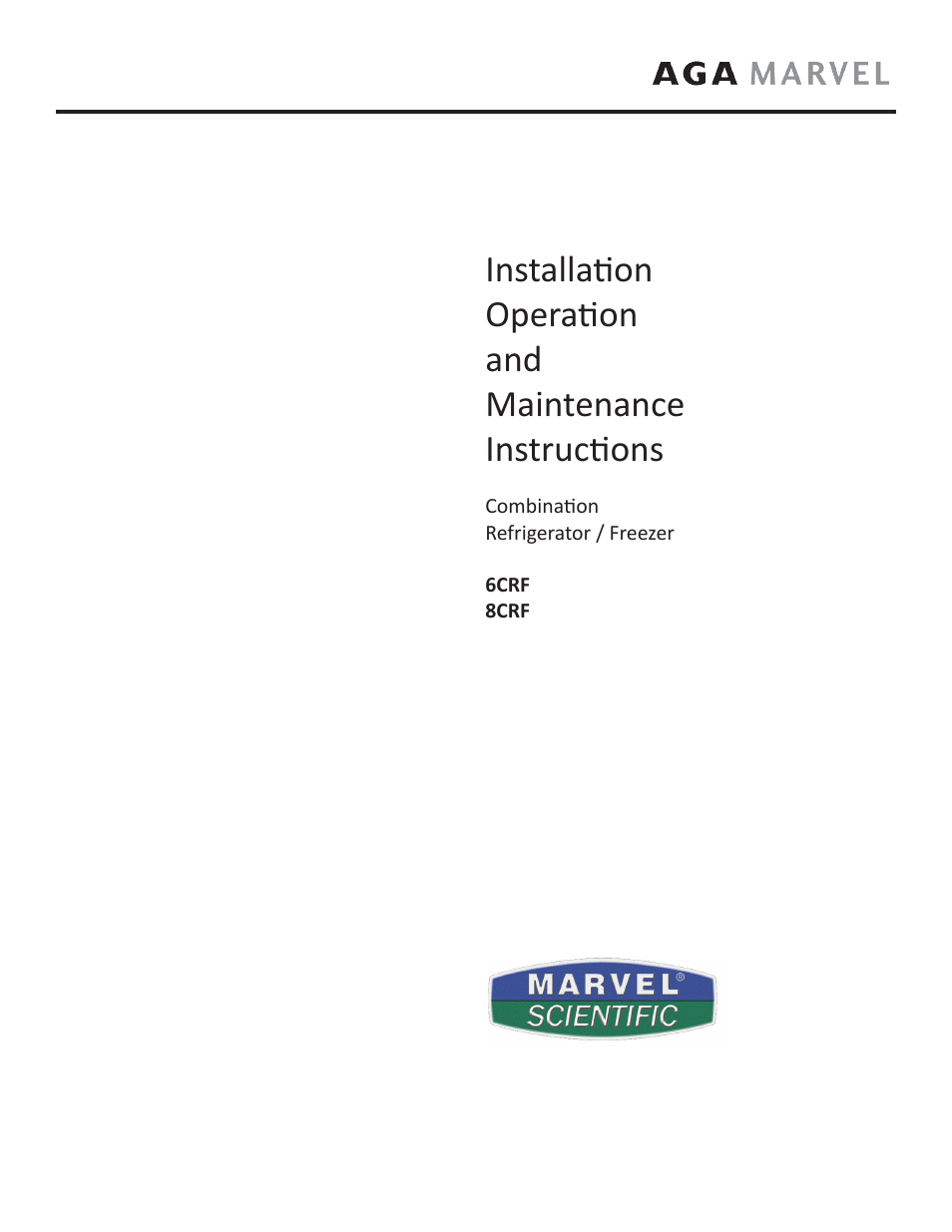 MARVEL Scientific 8CRF User Manual | 16 pages