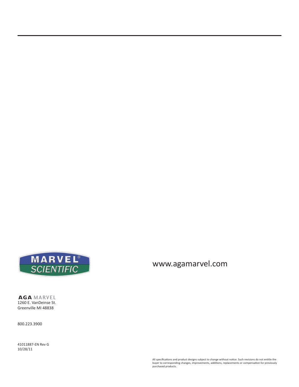 MARVEL Scientific 8CRF User Manual | Page 16 / 16