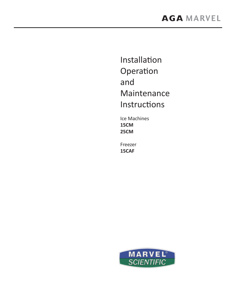 MARVEL Scientific 25CM User Manual | 20 pages