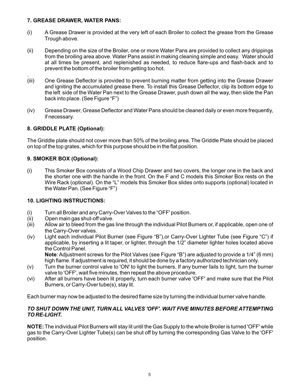 Bakers Pride DANTE L User Manual | Page 5 / 12