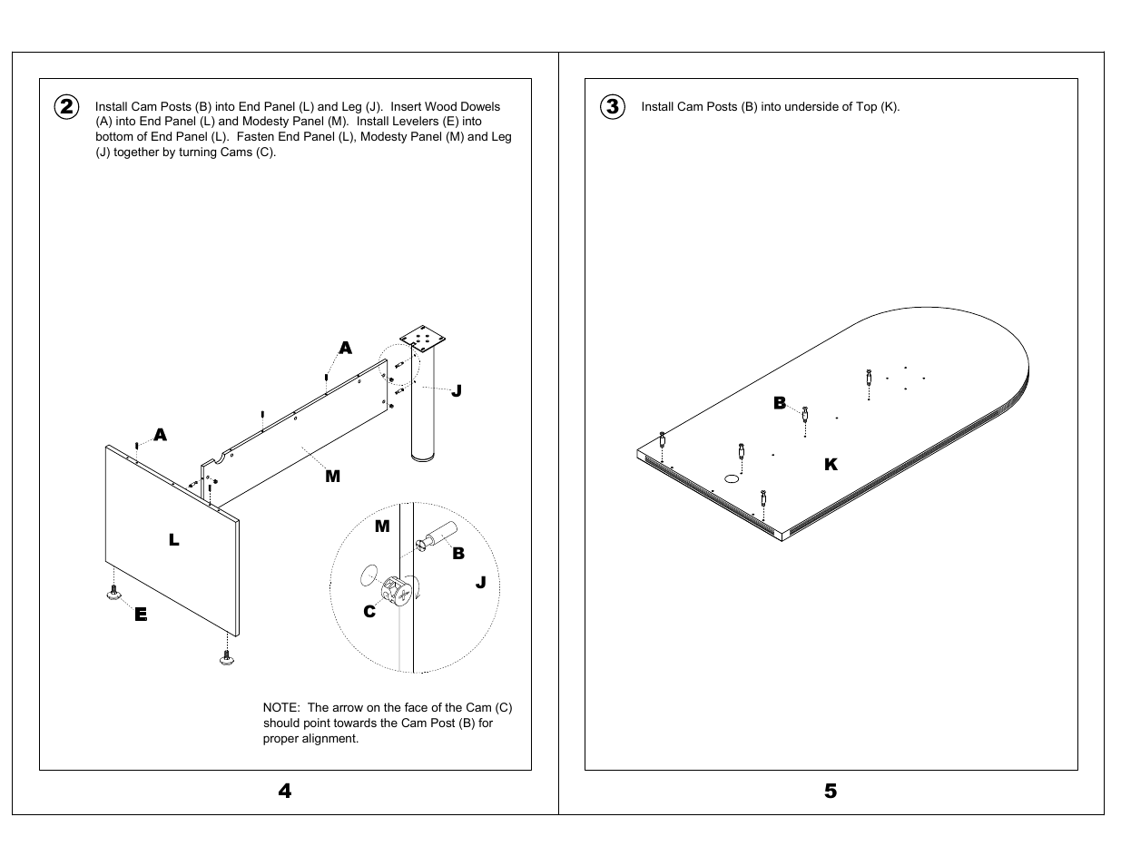 Mayline Peninsula Return 72 x 36 Aberdeen Series User Manual | Page 3 / 4