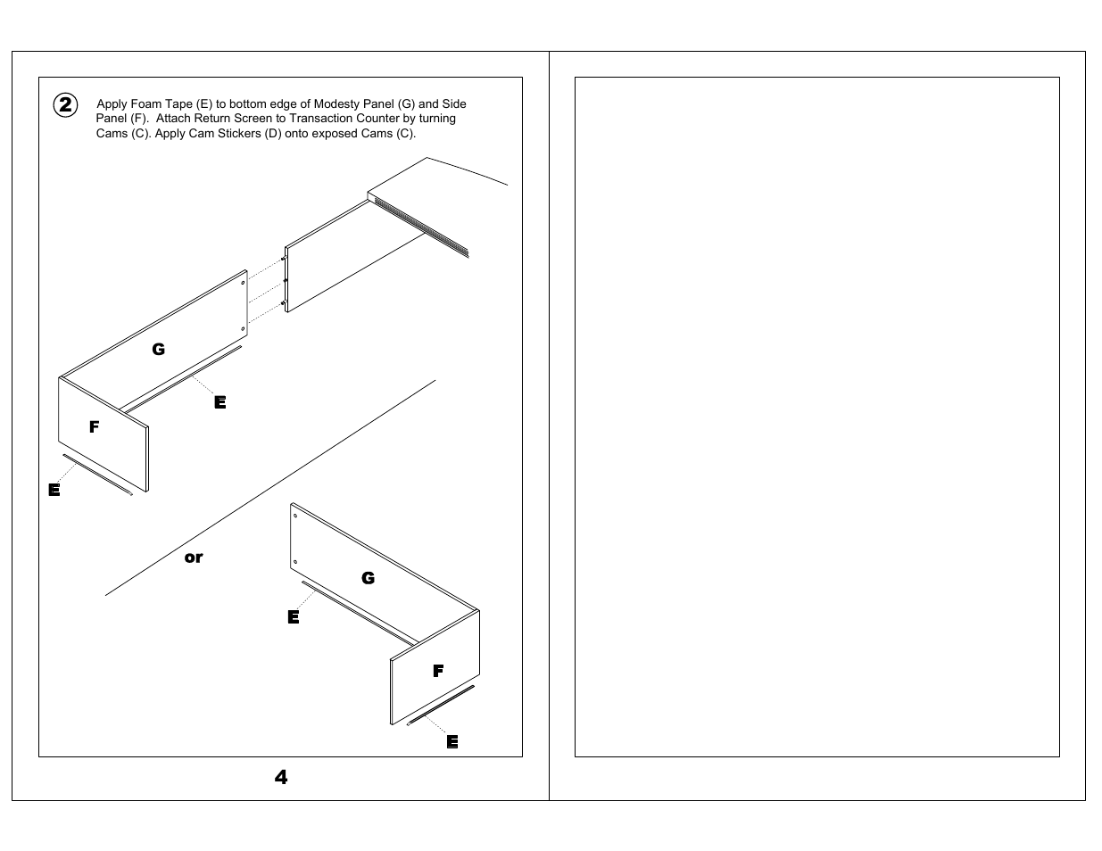 Mayline Reception Return Screen Aberdeen Series User Manual | Page 3 / 3