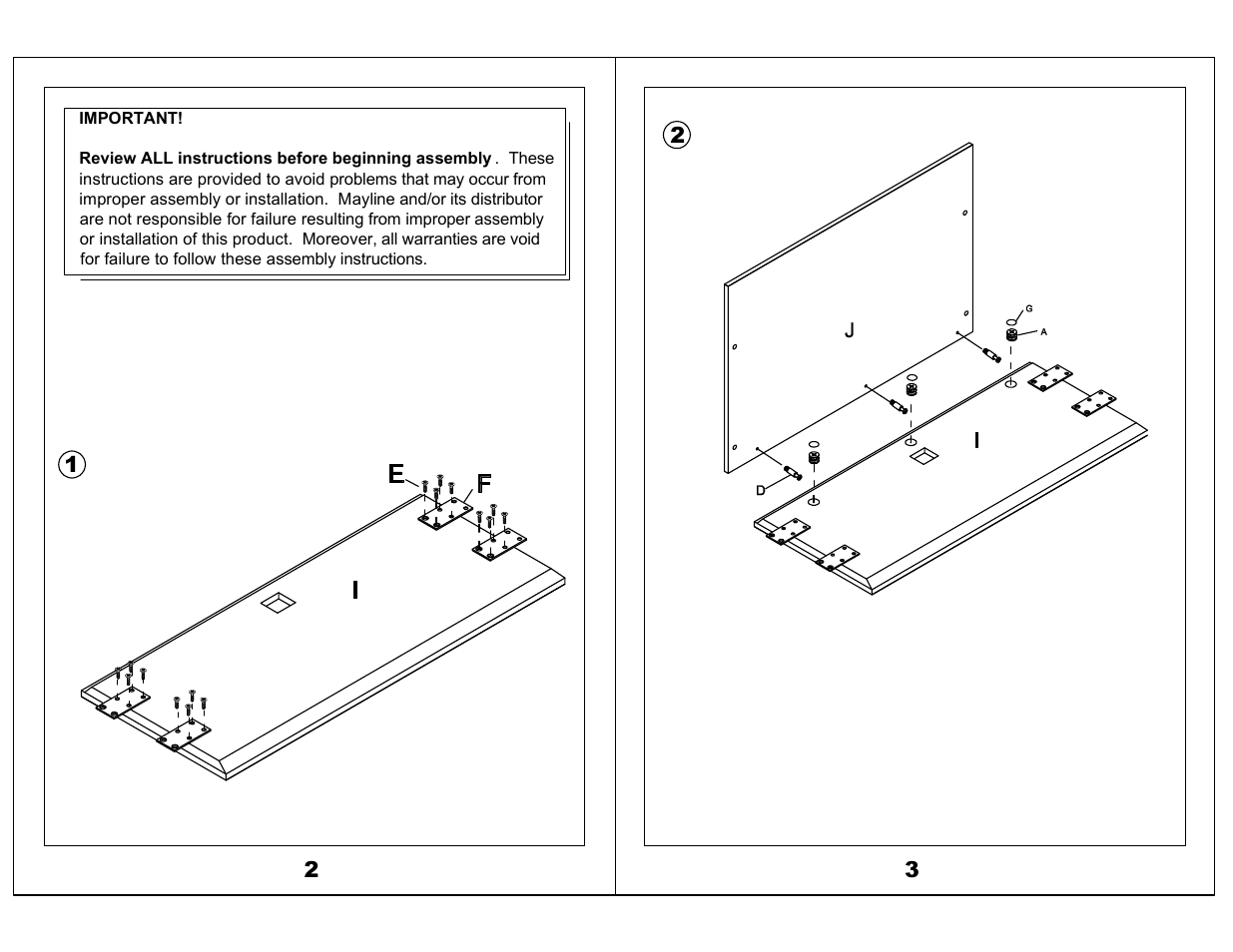 Mayline Bridge Return Corsica Series User Manual | Page 2 / 3