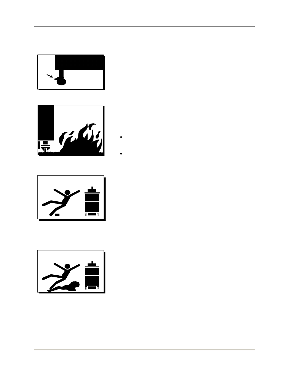 Keep the casters locked, Noncombustible floors only, Keep the area around your fryer uncluttered | Safe work practices | Bakers Pride BLF-F User Manual | Page 6 / 56