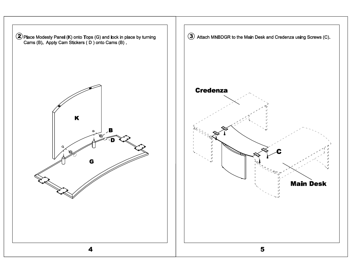 Mayline Bridge, Right Medina Series User Manual | Page 3 / 3
