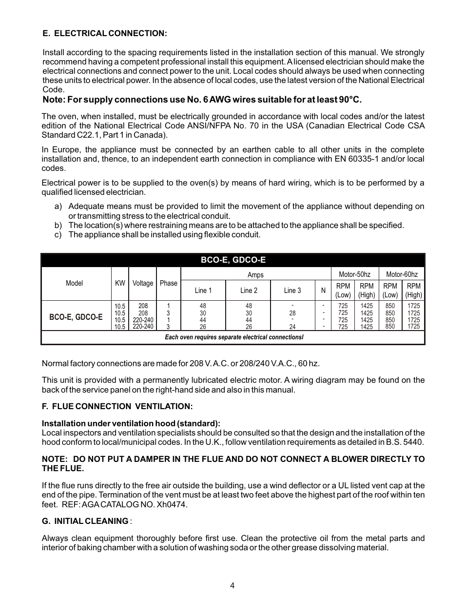 Bakers Pride GDCO-E User Manual | Page 4 / 16