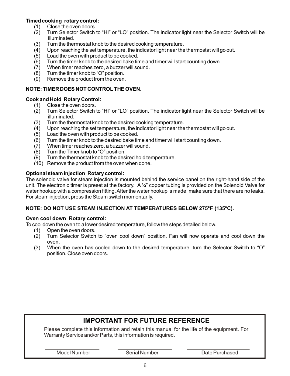 Bakers Pride GDCO-E User Manual | Page 6 / 16