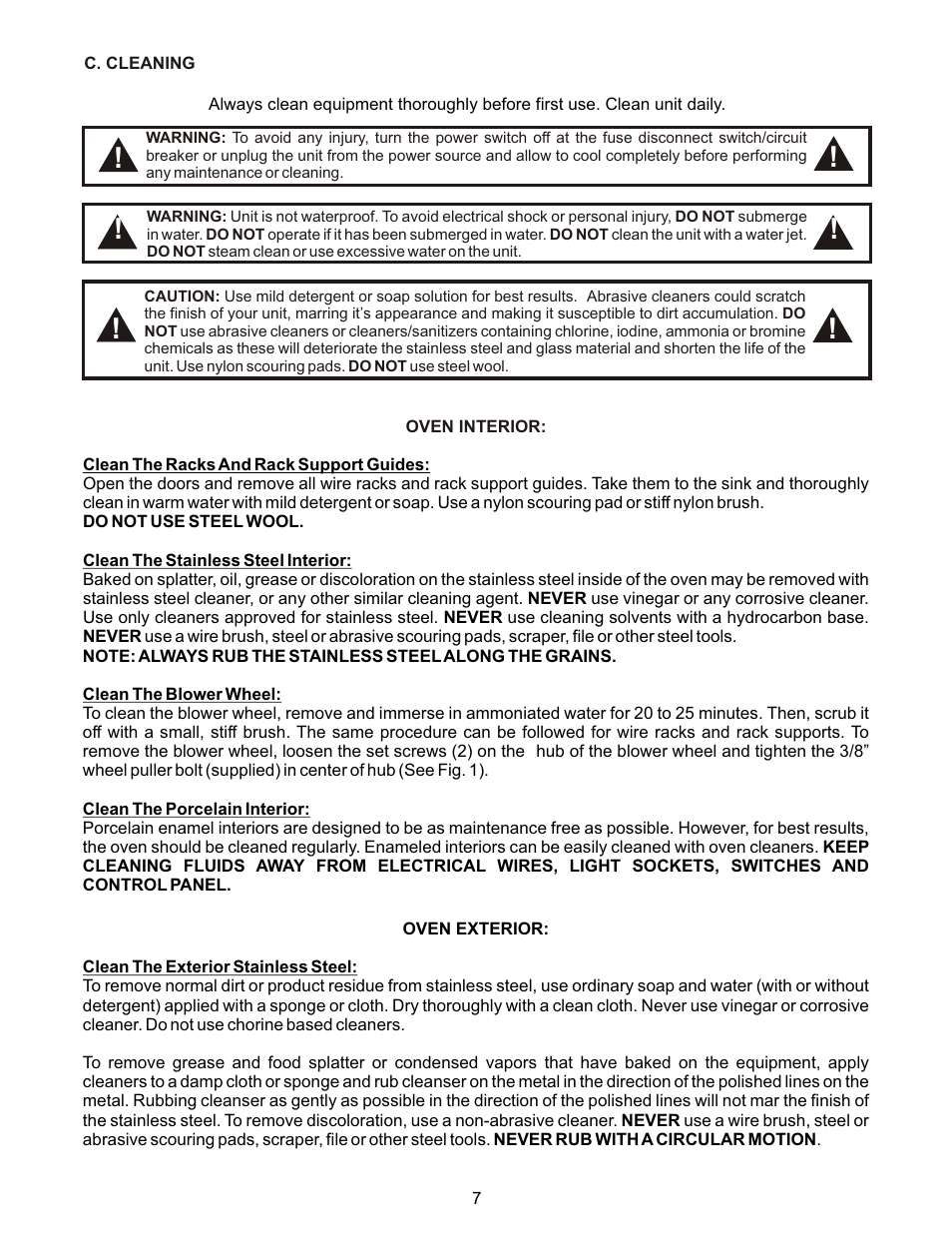 Bakers Pride GDCO-E User Manual | Page 7 / 16