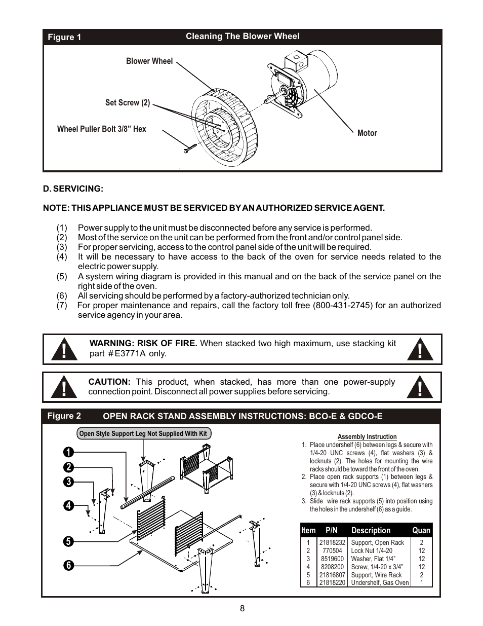 Bakers Pride GDCO-E User Manual | Page 8 / 16