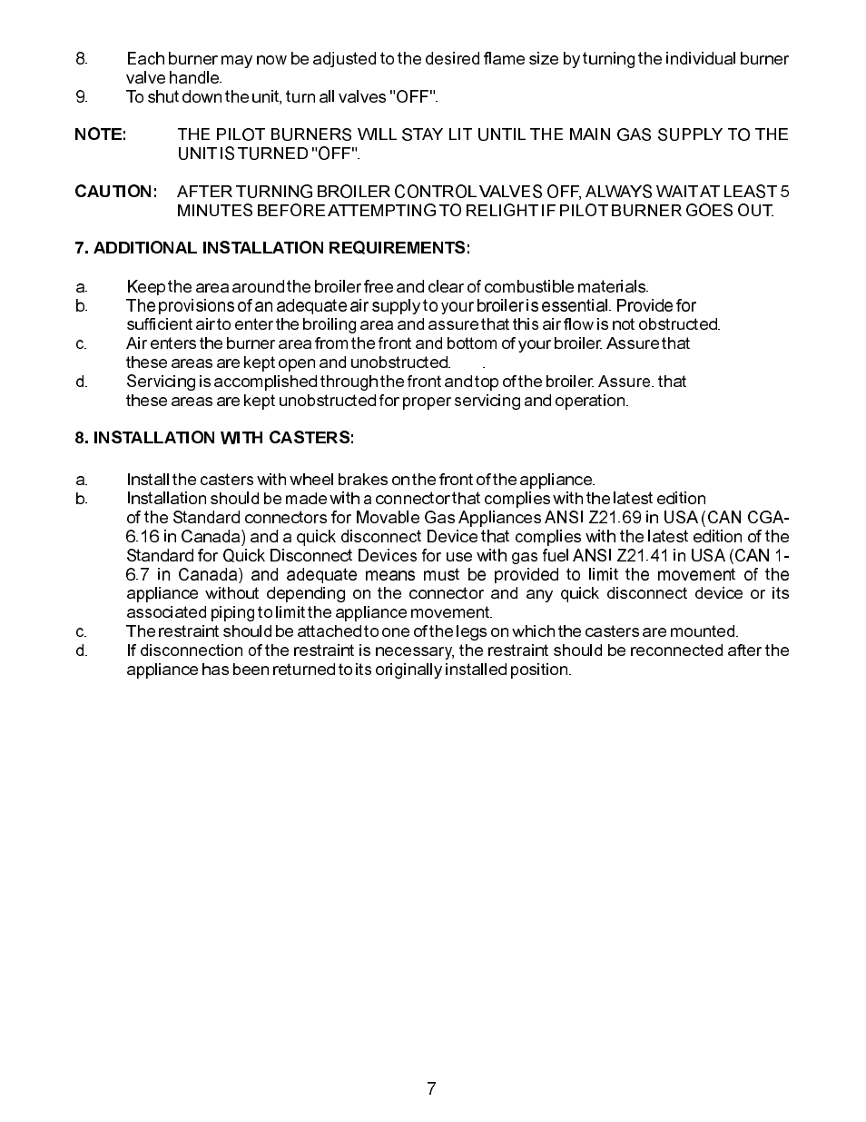 Bakers Pride SGBR User Manual | Page 7 / 12