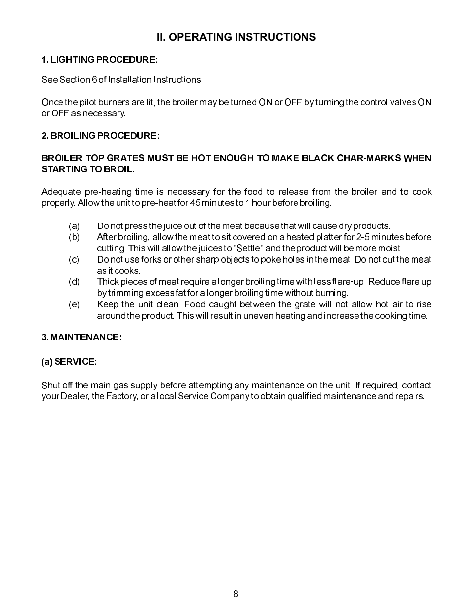Bakers Pride SGBR User Manual | Page 8 / 12