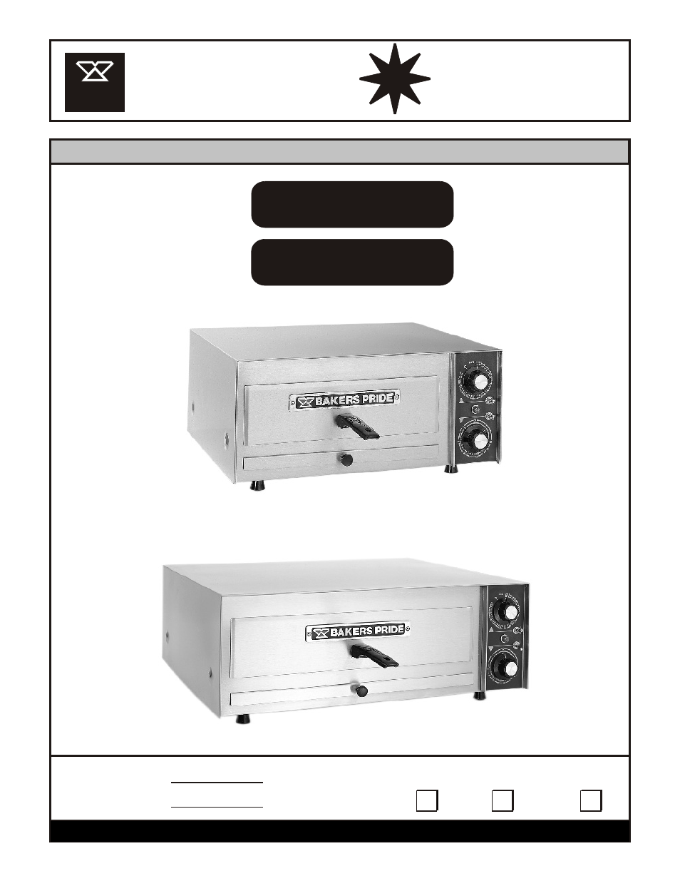 Bakers Pride PX-16 User Manual | 4 pages