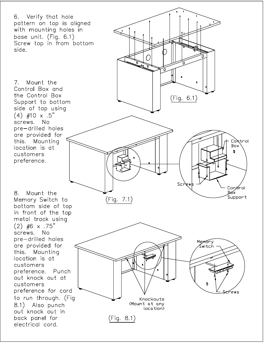 Mayline Electrical Height Adjustable Table User Manual | Page 3 / 4