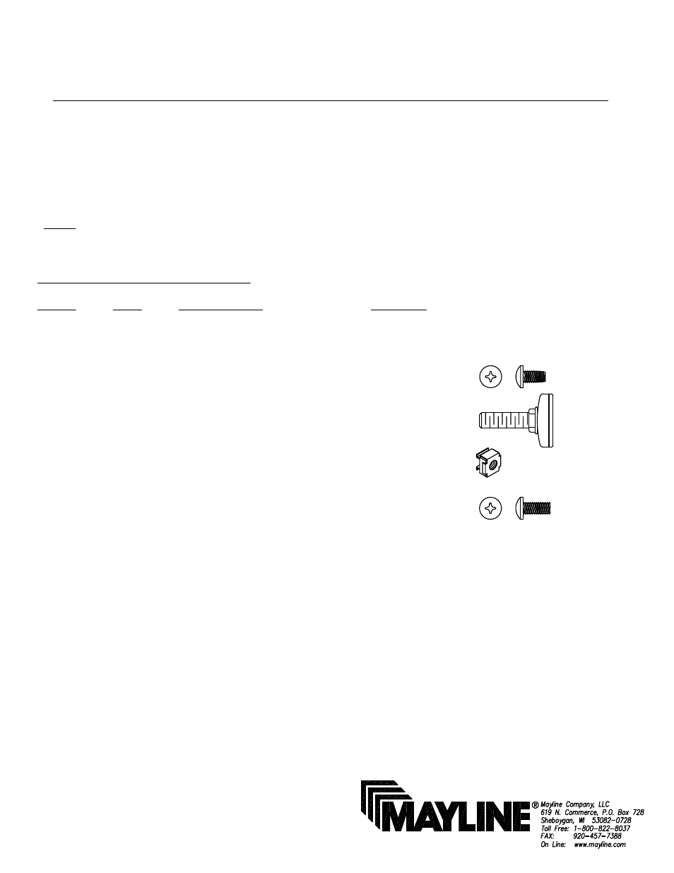 Mayline Standard Data Cabinets User Manual | 2 pages