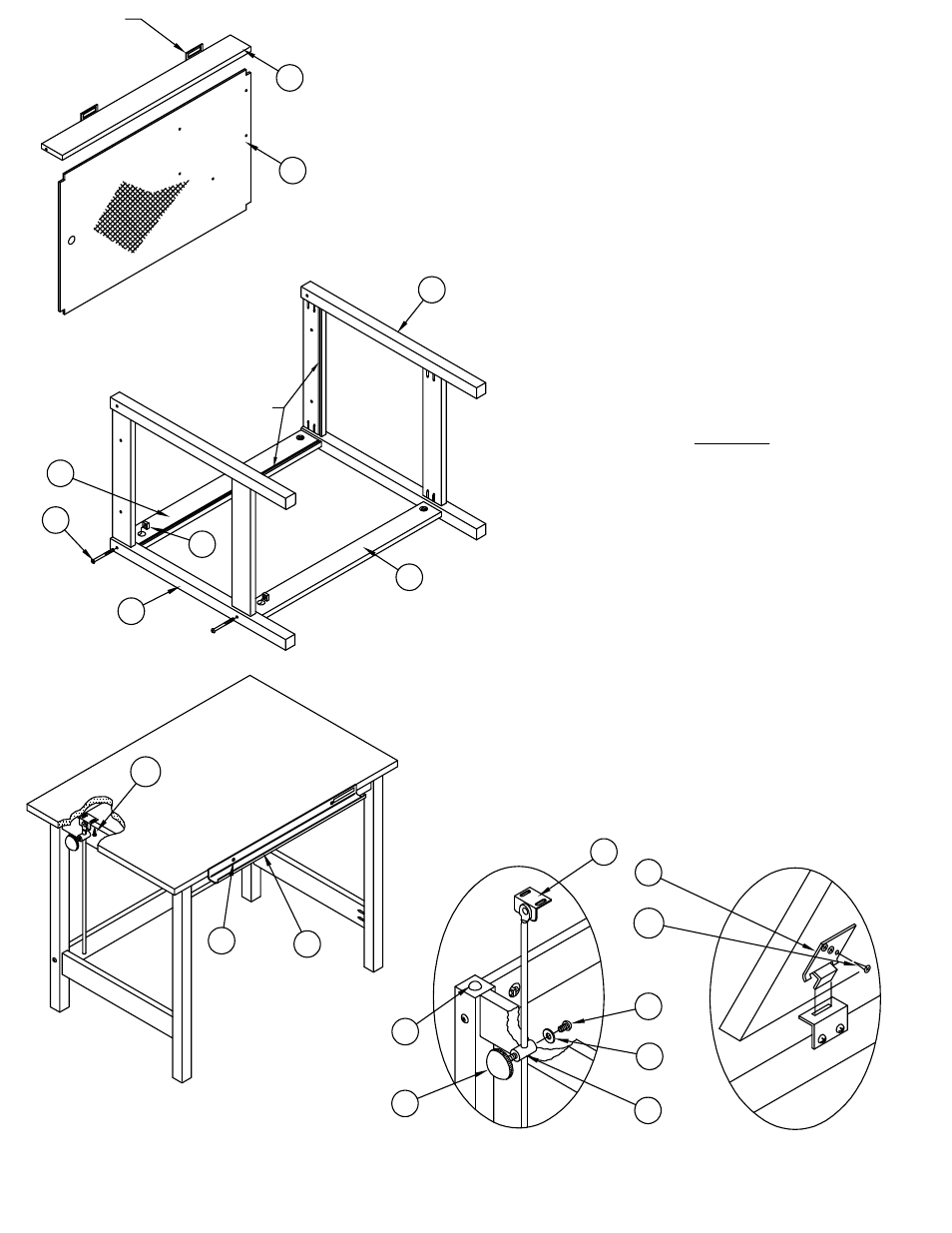 Fig. 1 fig. 2 fig. 3 fig. 4 | Mayline Forester Wood 4-Post Table User Manual | Page 2 / 4