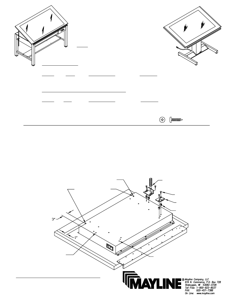 Mayline Light Box User Manual | 4 pages