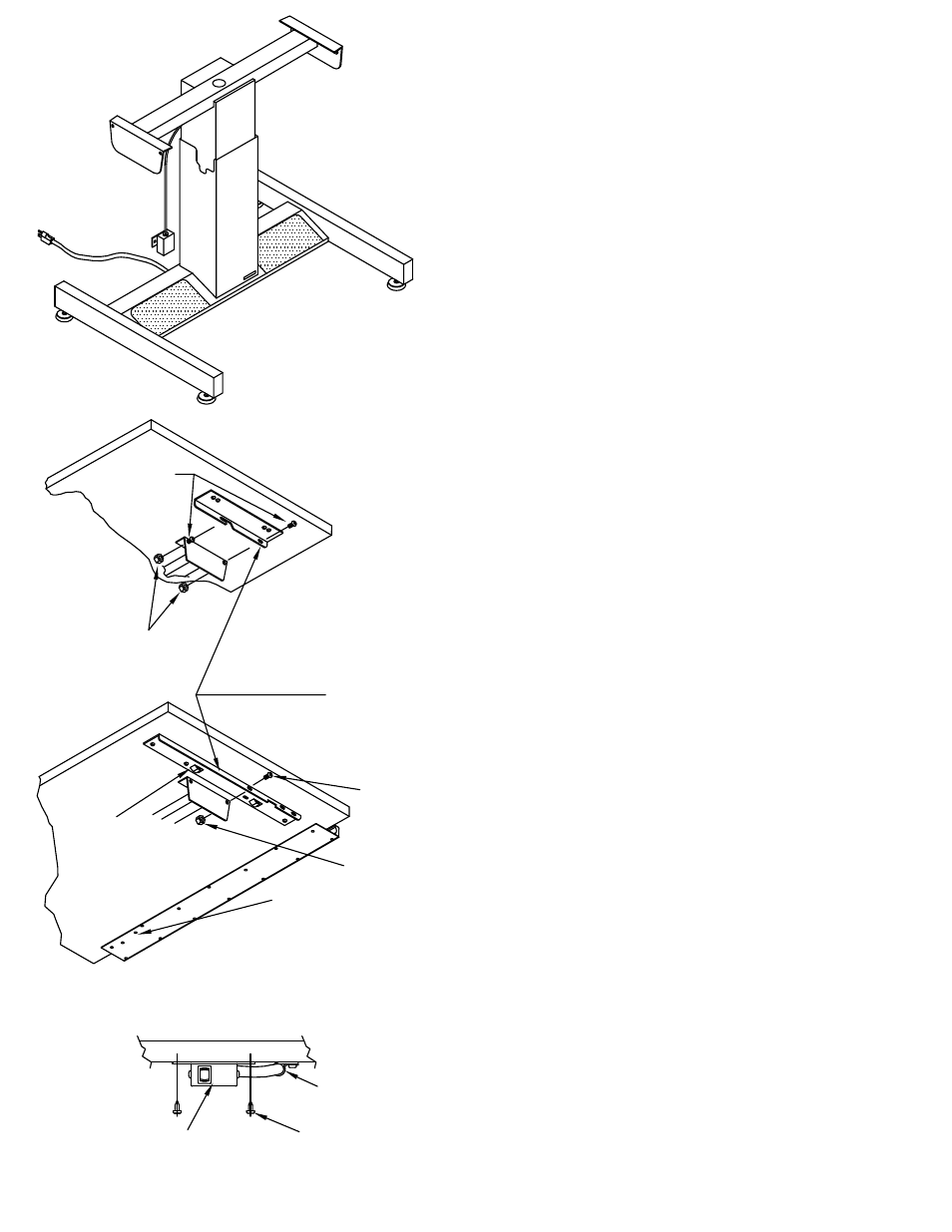 Assembly instructions power base with no tilt | Mayline Futur-Matic Base without Tilt User Manual | Page 2 / 3