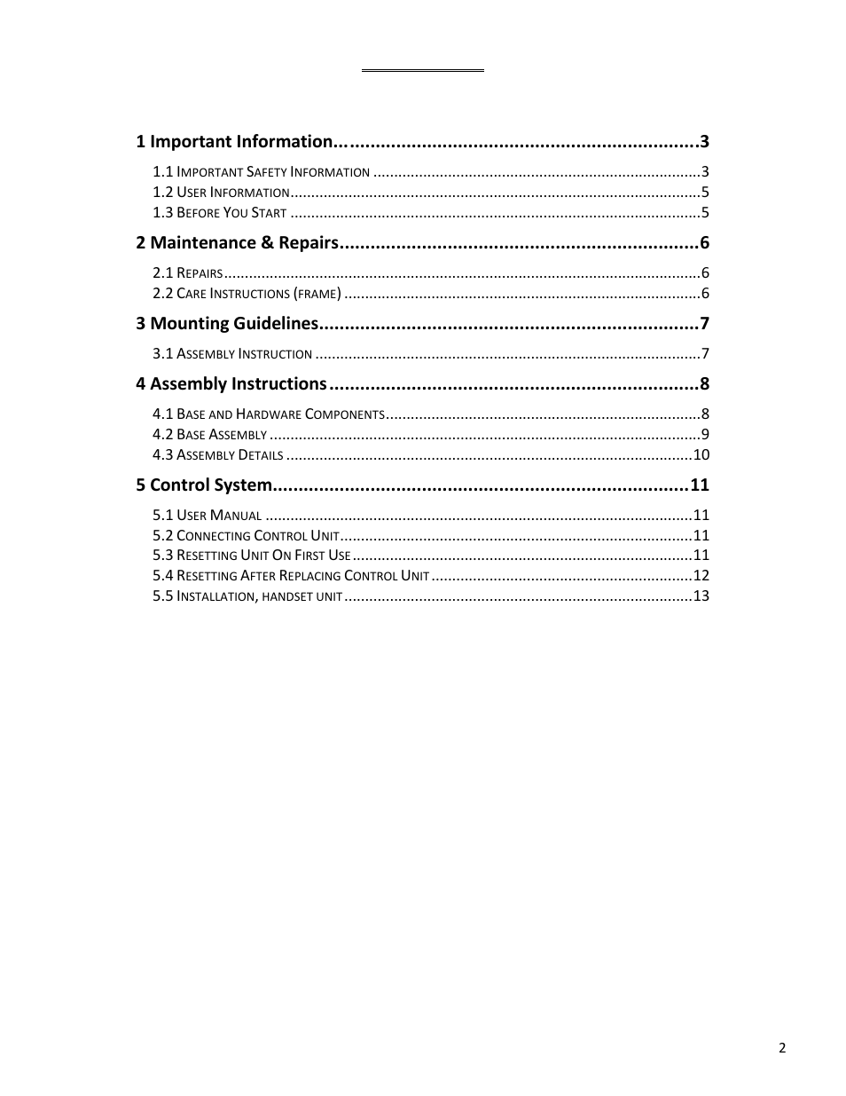 Mayline RGE User Manual | Page 2 / 13
