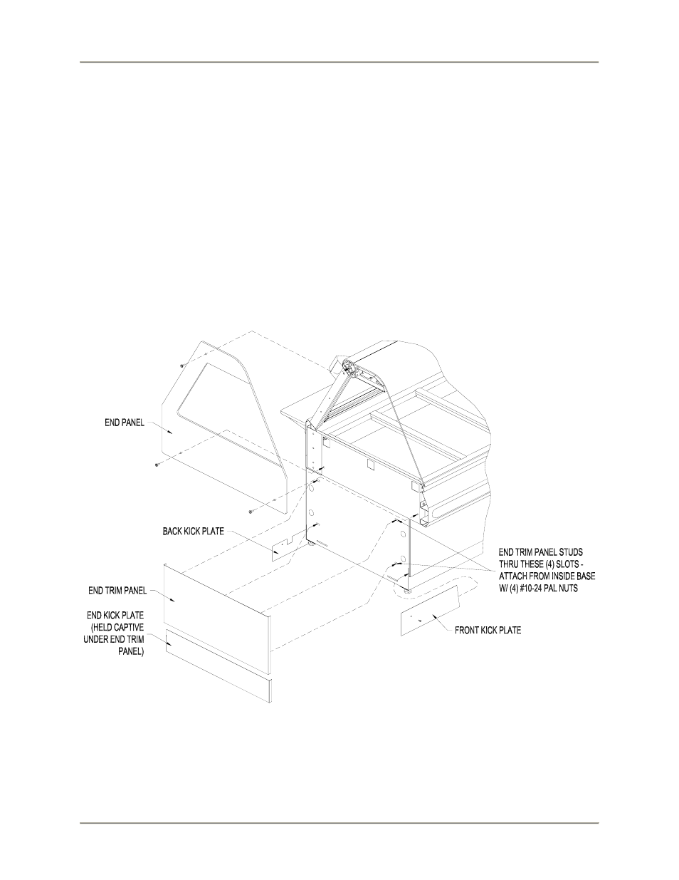 End panel mounting | BKI Heated Display Merchandisers CSWG User Manual | Page 13 / 36