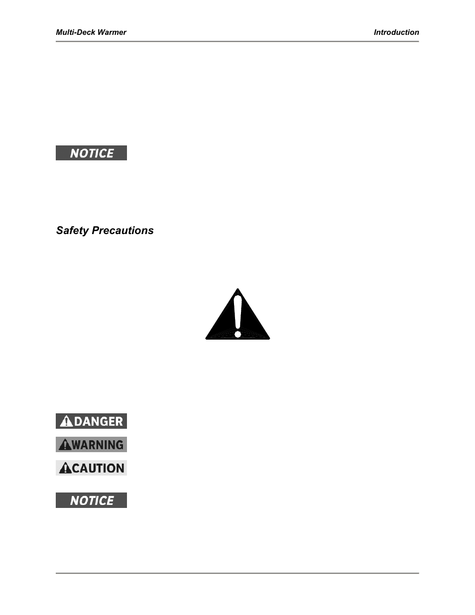 Introduction, Safety precautions, Safety signs and messages | BKI Multi-Deck Warmer MDW User Manual | Page 4 / 16