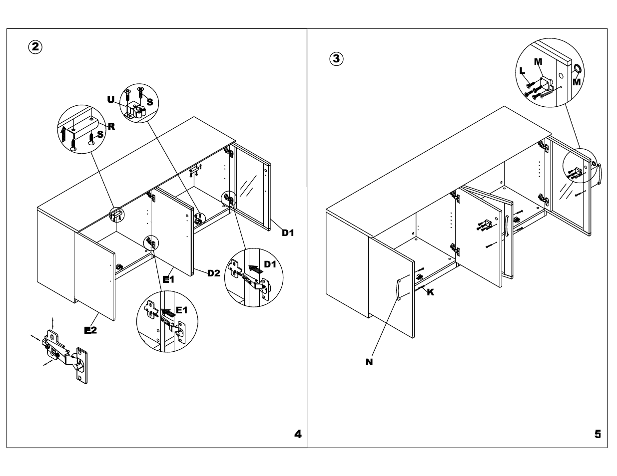 Mayline VLCD Doors for Low Wall Cabinet User Manual | Page 3 / 6