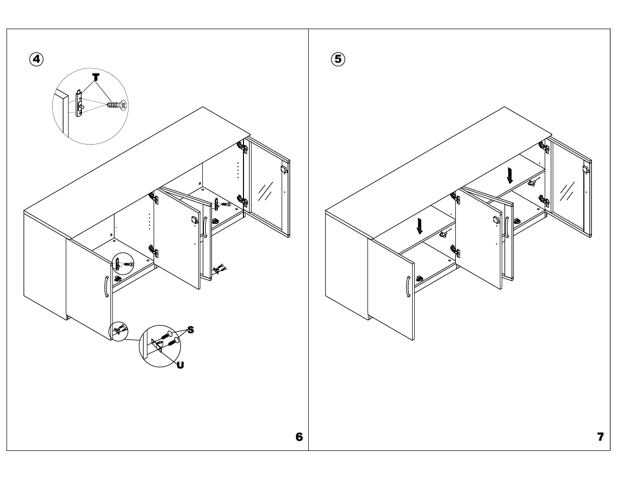 Mayline VLCD Doors for Low Wall Cabinet User Manual | Page 4 / 6