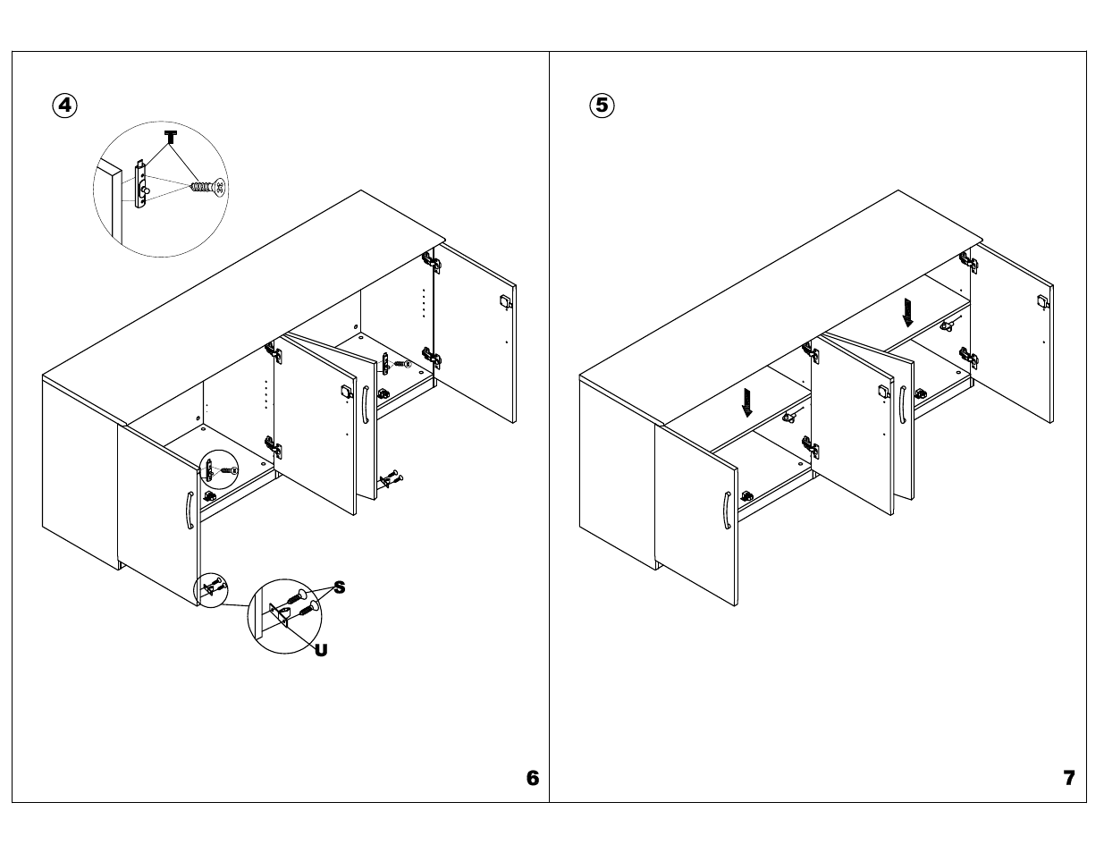 Mayline VLCWD Wood Doors for Low Wall Cabinet User Manual | Page 4 / 6