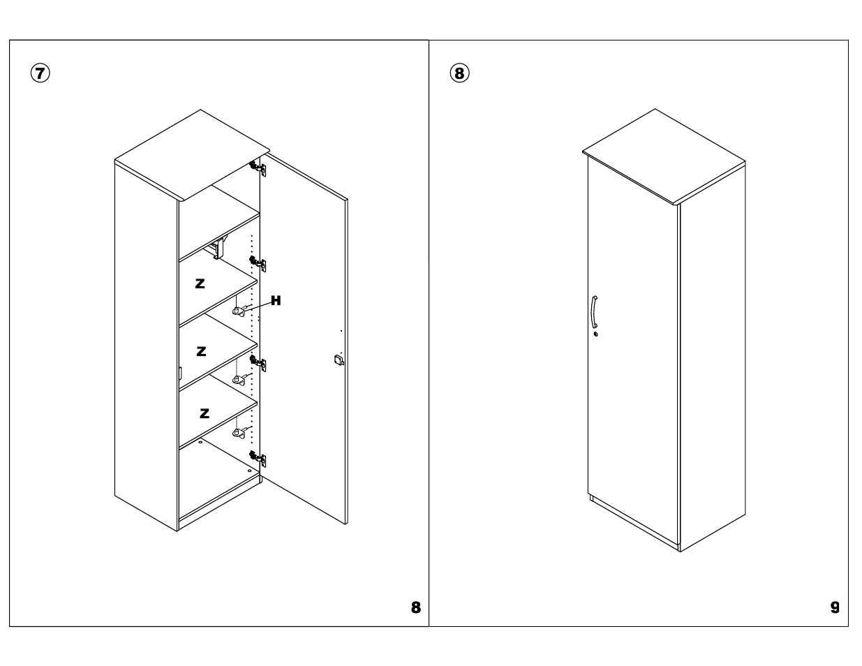 Mayline VWRDR Wardrobe Cabinet, Right User Manual | Page 5 / 6